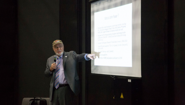John Fraser delivers lecture on intellectual property in audiovisual studies