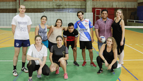 Integration activity for international students at Sports Park