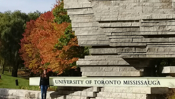 Doctoral student does research at University of Toronto, in Canada