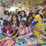 feira do livro infantil, HSL, hospital são lucas, pediatria, literatura, leitura, crianças, voluntariado, voluntários, voluntárias, pastoral