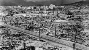 Região de Hiroshima após o impacto da bomba nuclear. Fonte: Hulton Archive/Getty Images 