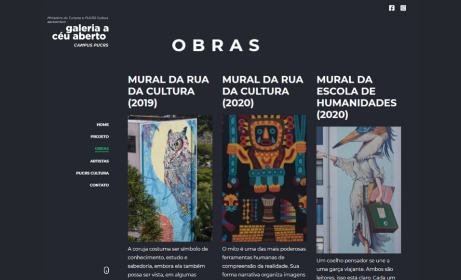 Galeria a Céu aberto: novo site apresenta referências e detalhes das obras