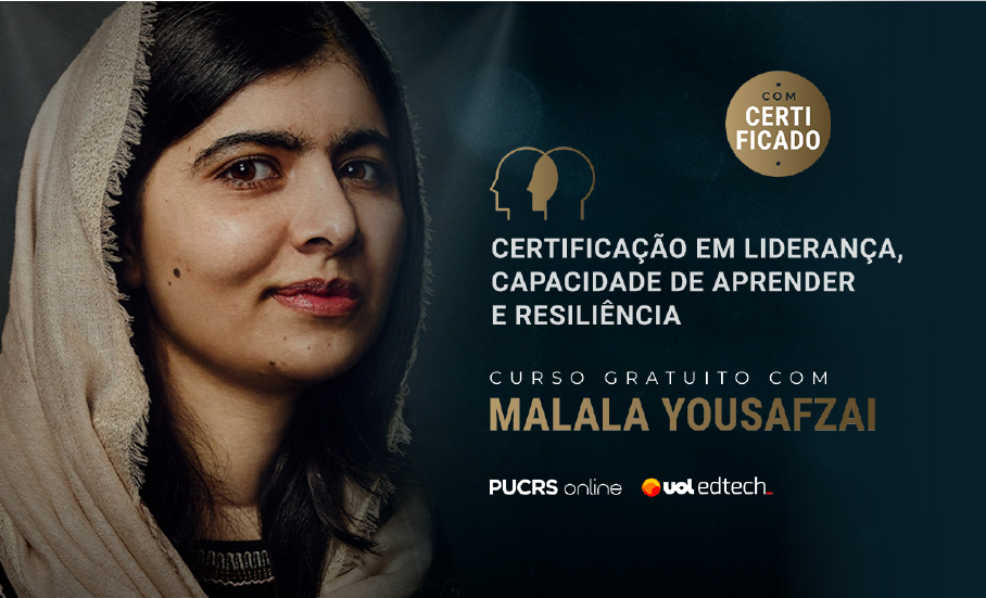 PUCRS Online oferece curso gratuito com Malala Yousafzai, ganhadora do Prêmio Nobel da Paz