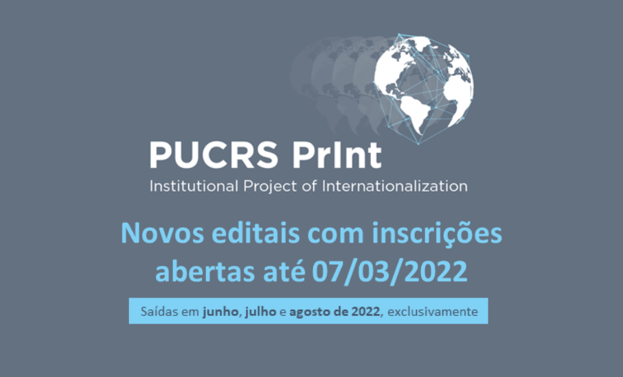PUCRS-PrInt é renovado e lança novos editais para mobilidade docente e discente 