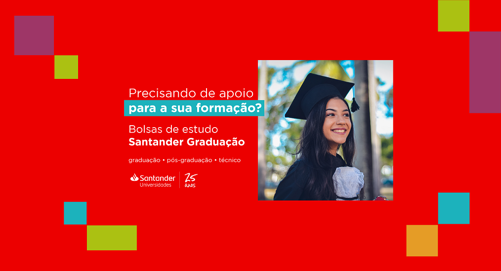 Santander e PUCRS oferecem 10 bolsas de auxílio financeiro para estudantes de graduação